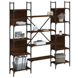 Bookshelf Brown Oak 155.5x24x166.5 cm Engineered Wood 838862