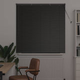 Venetian Blinds Black 130 x 125 cm Aluminium 42006127