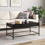 ZNTS Coffee Table with Infinity LED Black 90x50x41 cm 847687