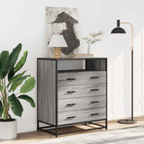 Drawer Cabinet Grey Sonoma 70x41x83.5 cm Engineered Wood 849092