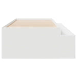 Storage Bed Frame White 100 x 200 cm Engineered wood 3335181