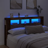 LED Headboard Old Wood 180x18.5x103.5 cm Engineered Wood 857690