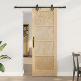 Sliding Door ORKDAL Brown 73.5 x 198.5 cm Solid Pine Wood 3333606