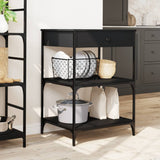 Kitchen Trolley Black 60x48x89.5 cm Engineered Wood 842371