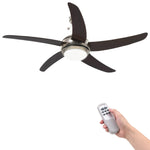 Ornate Ceiling Fan with Light 128 cm Brown 50539