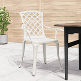 Garden Chair White Cast aluminium Medium Ergonomic Garden Chair 3216321