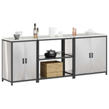 Kitchen Storage Set HATTEM 3 pcs Silver Stainless Steel 3392677
