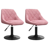 Swivel Dining Chairs 2 pcs Pink Velvet 335332