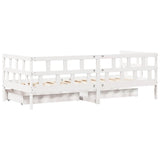 Daybed with Drawers without Mattress White 80x200 cm Solid Wood 3302086