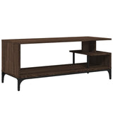 TV Cabinet Brown Oak 102x40x41 cm Engineered Wood and Powder-coated Steel 842415