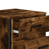 Bedside Cabinets 2 pcs Smoked Oak 40x41x40 cm Engineered Wood 848509