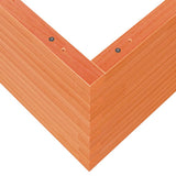 Garden Planter Wax Brown 100x100x46 cm Solid Wood Pine 3282431