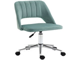 Mid Back Office Chair Velvet Fabric Swivel Scallop Shape Computer Desk Chair for Home Study Bedroom T3398P328243
