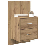 Wall-mounted Bedside Cabinet 2 pcs Artisan Oak 880487