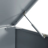 Wheelie Bin Storage for 3 Bins Grey 207x79x117 cm Steel 3279988
