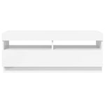 TV Cabinet with LED Lights High Gloss White 100x35x40 cm 804460