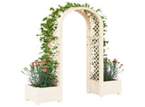 Rose Arch with Planter White 168.5 x 43 x 207 cm PP 42041734
