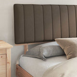 Bed Frame with Upholstered Headboard Taupe 180 x 200 cm 3398102