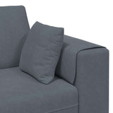 Velvet Sofa with Cushion 3 pcs Dark Grey 208 cm Velvet 3335173