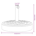 ZNTS Parasol Base for Ø38 / 48 mm Poles 25 kg Round 4007978