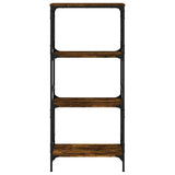 Bookcase 4-Tier Smoked Oak 59x35x132 cm Engineered Wood 837619