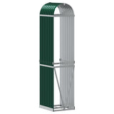 Log Holder Green 40x45x170 cm Galvanised Steel 364538