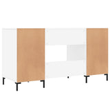Desk High Gloss White 140x50x75 cm Engineered Wood 829550