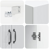 Wall-Mounted Cabinet White 66 x 34.5 x 90 cm Engineered Wood 898905