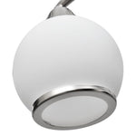 Ceiling Lamp with Glass Shades on Waving Rail for 5 E14 Bulb 240987