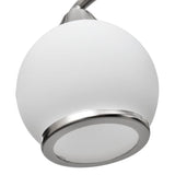 Ceiling Lamp with Glass Shades on Waving Rail for 5 E14 Bulb 240987