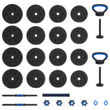 4-in-1 Dumbbell Set Black and Blue 121 x 19.5 x 19.5 cm 3403863