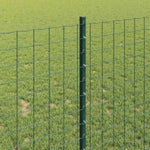 Fence Posts Height Adjustable Manual 44 pcs Green 140 cm Steel 3335919
