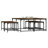 Nesting Coffee Tables 5 pcs Brown Oak Engineered Wood 835338