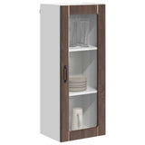 Wall Glass Cabinet LUCCA Brown Oak 40 x 31 x 100 cm 885102
