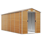 Garden Shed Light Brown Galvanised Steel 191x470x198 cm 3188279