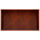Garden Planter 2 pcs Rusty 80 x 50 x 50 cm Weathering Steel 8005273
