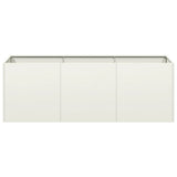 Planter White 120x40x40 cm Cold-rolled Steel 860676