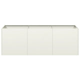 Planter White 120x40x40 cm Cold-rolled Steel 860676