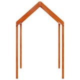 Kids' Bed Roof Wax Brown 207x95.5x159 cm Solid Wood Pine 846966