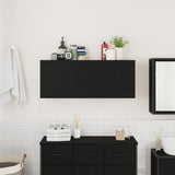 Bathroom Wall Cabinet Black 100x25x40 cm Engineered Wood 860104