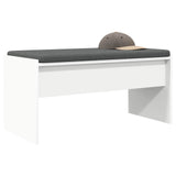 Hall Bench with Cushion White 83 x 38 x 40 cm 891552