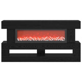 Electric Fireplace Black Oak 150 x 21 x 77 cm Engineered wood 8020833