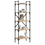 Bookcase 5-Tier Sonoma Oak 56x31,5x174 cm Engineered Wood 833344