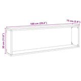 Wall Cube Shelves 4 pcs Artisan Oak 100x15x30 cm Engineered Wood 856585