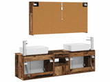 Bathroom Cabinet Set 4 pcs Old Wood Engineered Wood 3406429