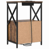 Bedside Cabinet Smoked Oak 40 x 31 x 60 cm Engineered Wood 859564