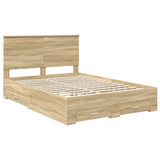 Bed Frame with Drawer Sonoma Oak 150 x 200 cm Engineered Wood 3409635