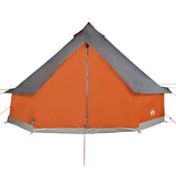 Family Tent Tipi 6-Person Grey and Orange Waterproof 94587