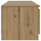 TV Cabinet with LED Lights Artisian Oak 140x40x36 cm Engineered Wood 856350