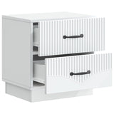 Bedside Cabinet White 43 x 34.5 x 44.5 cm Engineered Wood 895215